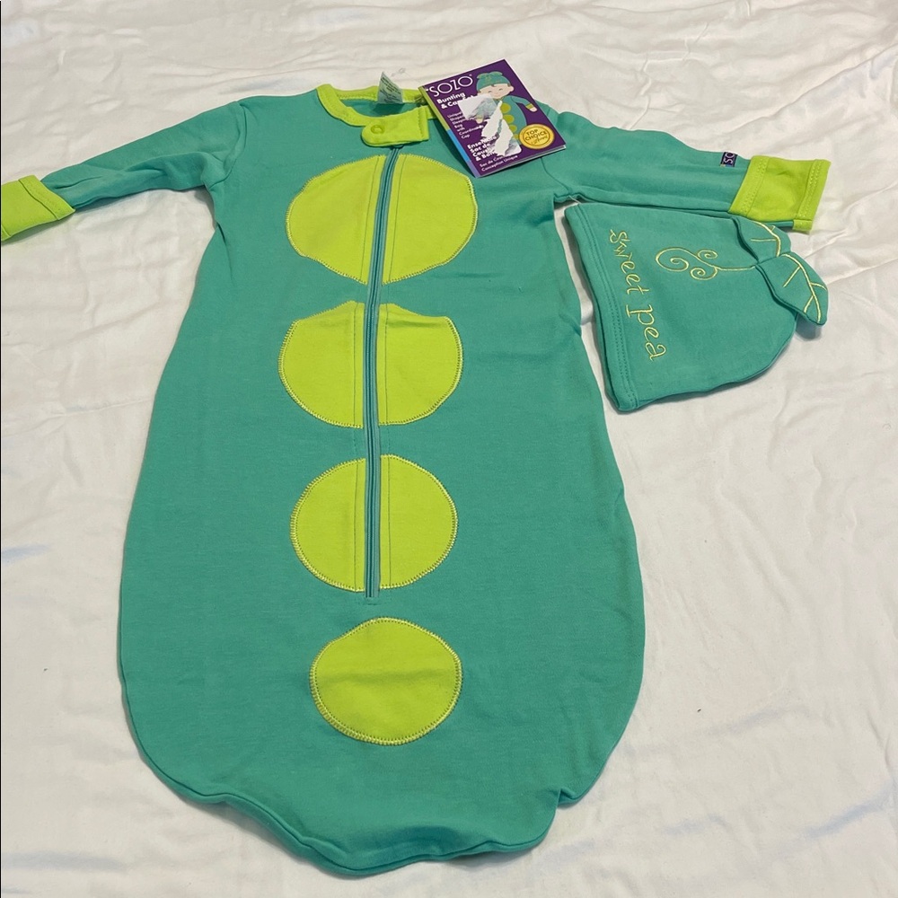 NWT SOZO Sweet Pea Turquoise and Lime Kids Sleep Sack